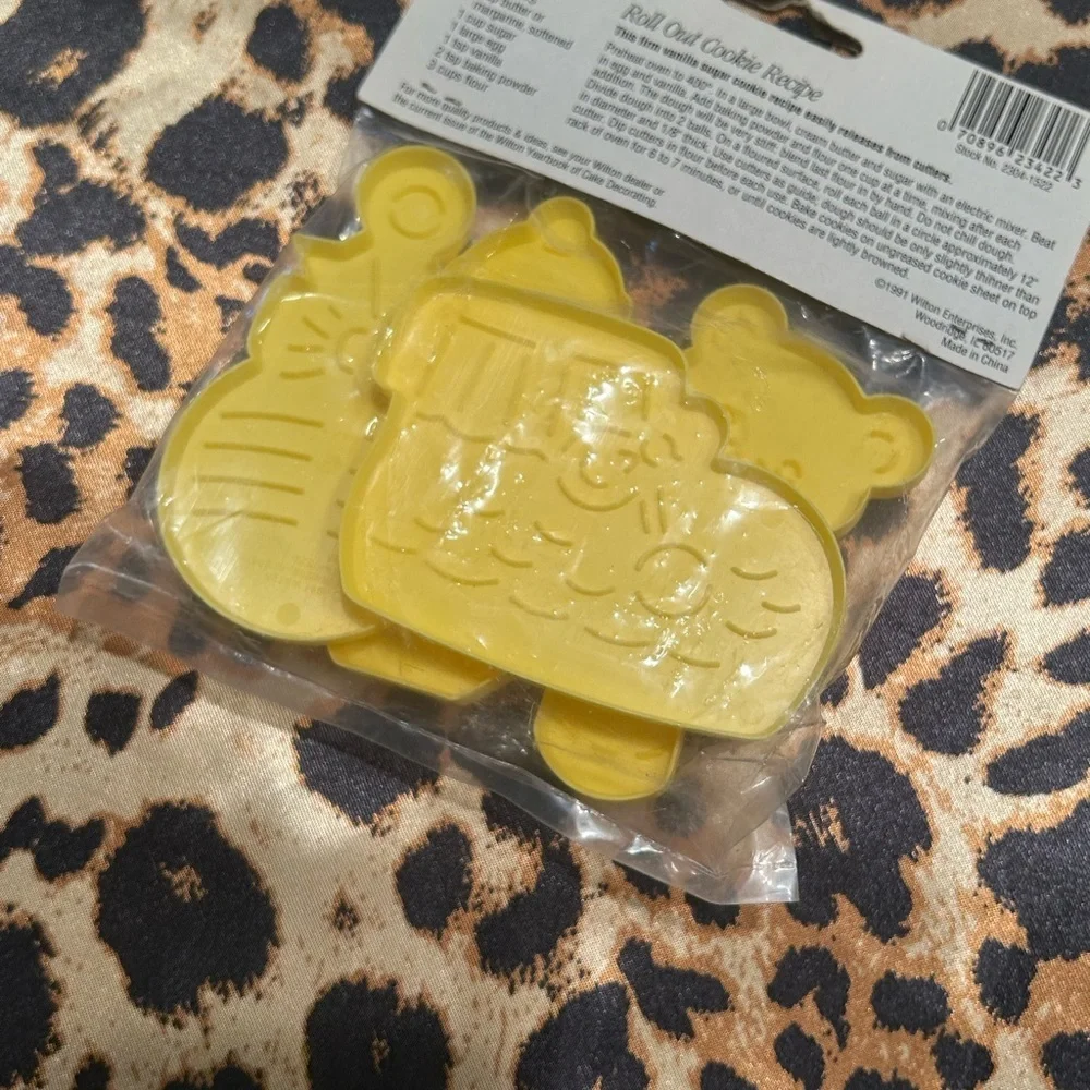 Vintage Baby Things! Wilton Yellow Cookie Cutters - Set of 4
